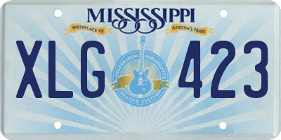 MS license plate XLG423