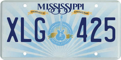 MS license plate XLG425