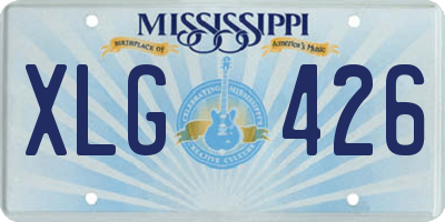 MS license plate XLG426