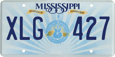 MS license plate XLG427