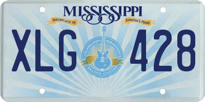 MS license plate XLG428