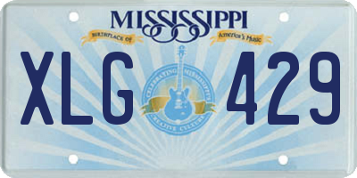 MS license plate XLG429