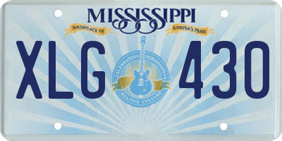 MS license plate XLG430