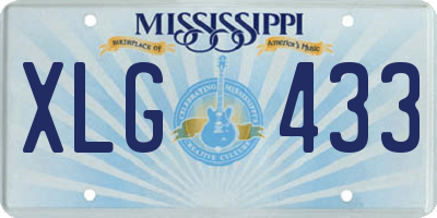 MS license plate XLG433