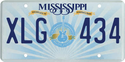 MS license plate XLG434
