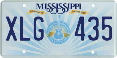 MS license plate XLG435