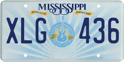 MS license plate XLG436