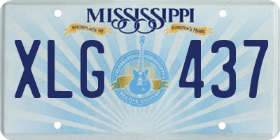 MS license plate XLG437