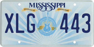 MS license plate XLG443