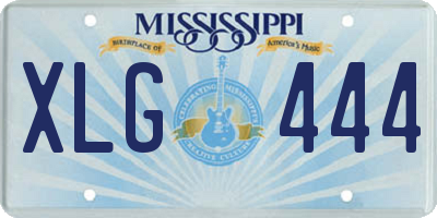 MS license plate XLG444