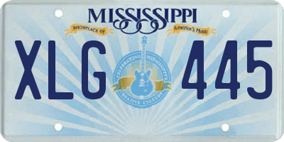 MS license plate XLG445