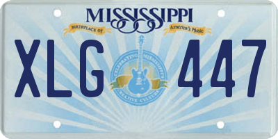 MS license plate XLG447