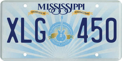 MS license plate XLG450