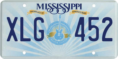 MS license plate XLG452