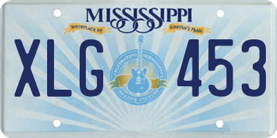 MS license plate XLG453