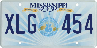 MS license plate XLG454