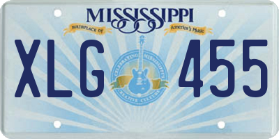 MS license plate XLG455