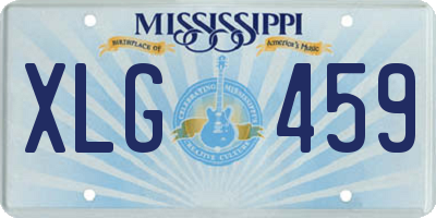 MS license plate XLG459