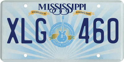 MS license plate XLG460