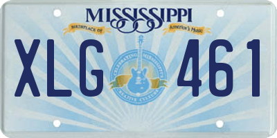 MS license plate XLG461