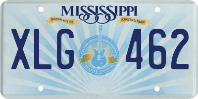 MS license plate XLG462