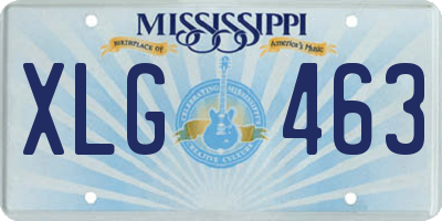 MS license plate XLG463