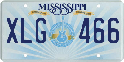 MS license plate XLG466