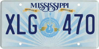 MS license plate XLG470