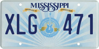 MS license plate XLG471