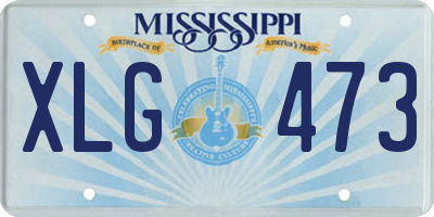 MS license plate XLG473