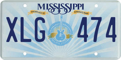 MS license plate XLG474