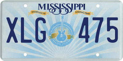 MS license plate XLG475