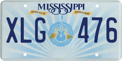 MS license plate XLG476