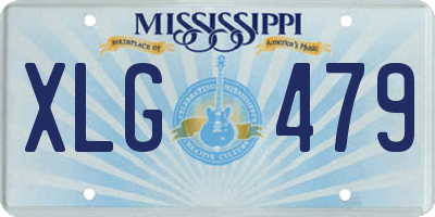 MS license plate XLG479