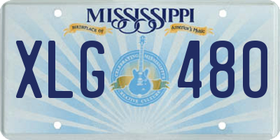 MS license plate XLG480