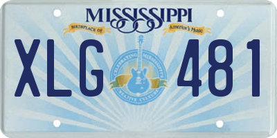 MS license plate XLG481