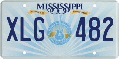 MS license plate XLG482