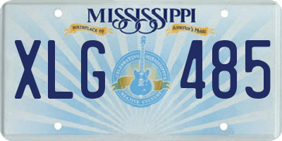 MS license plate XLG485