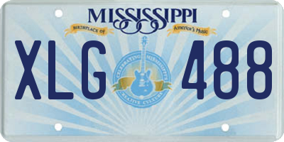 MS license plate XLG488