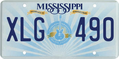 MS license plate XLG490