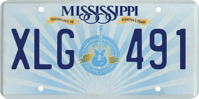MS license plate XLG491