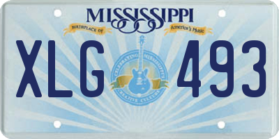 MS license plate XLG493