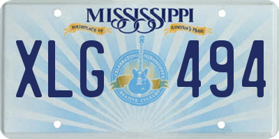 MS license plate XLG494