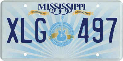 MS license plate XLG497