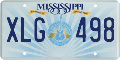 MS license plate XLG498