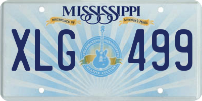 MS license plate XLG499