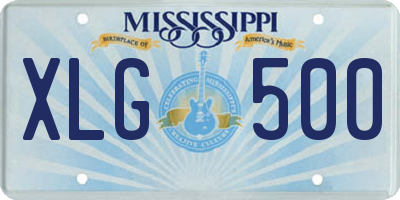 MS license plate XLG500