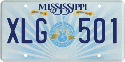 MS license plate XLG501