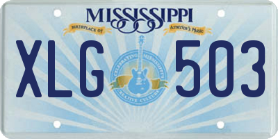 MS license plate XLG503