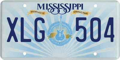 MS license plate XLG504